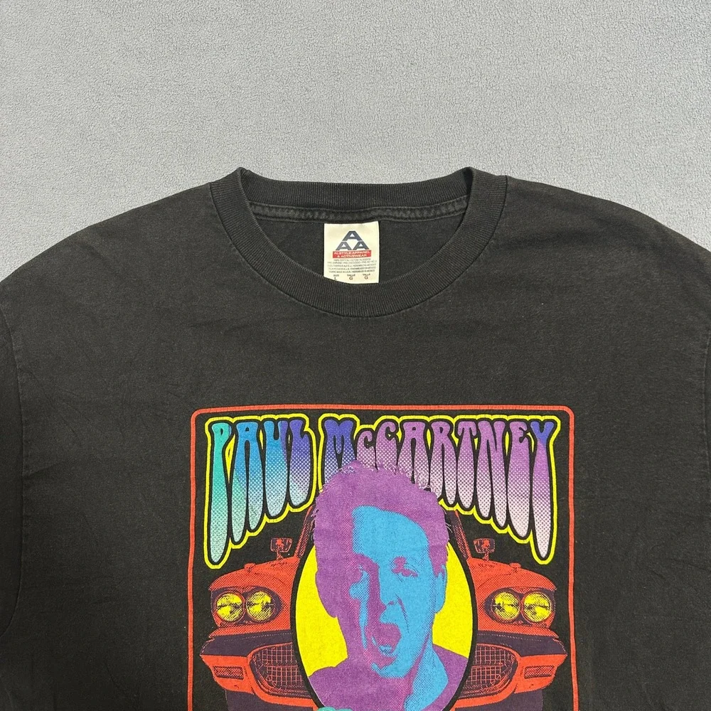 Paul‎ McCartney Driving USA Tour 2002 T-Shirt AAA Alstyle Concert Black Mens L